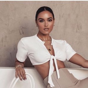 JLUX IVORY YANA KNOT TOP- Small